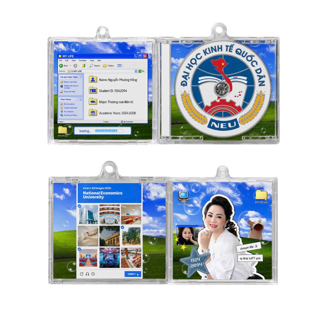 Móc khóa CD Mini Kèy Cục x NEUers - Quà Tân Sinh Viên K68